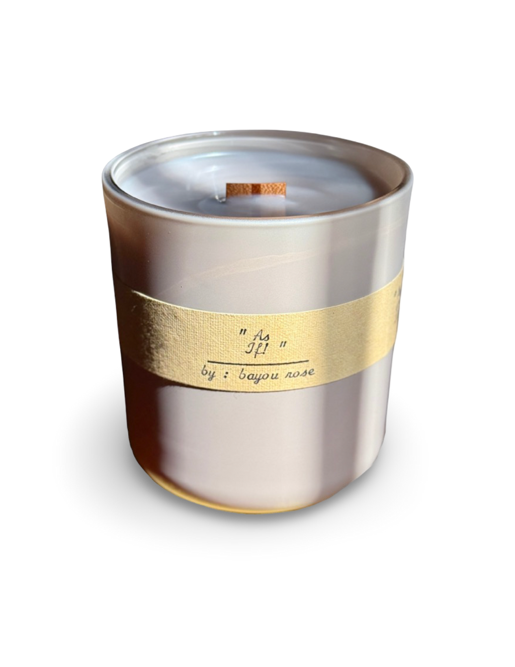 As If! Refillable candle by Bayou Rose on white background