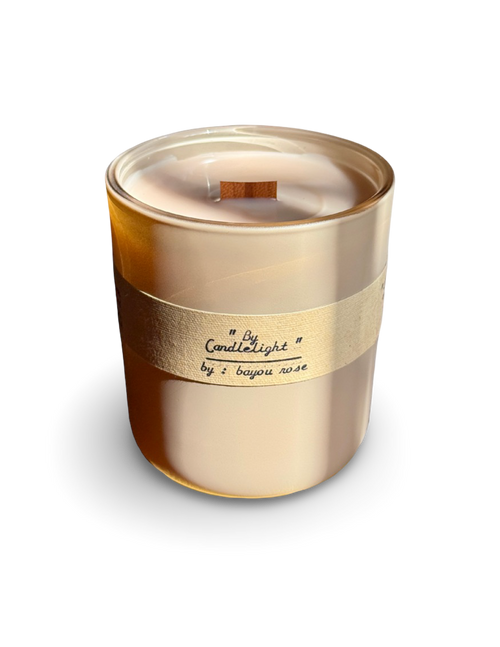 By Candlelight refillable candle by Bayou Rose New Orleans on white background