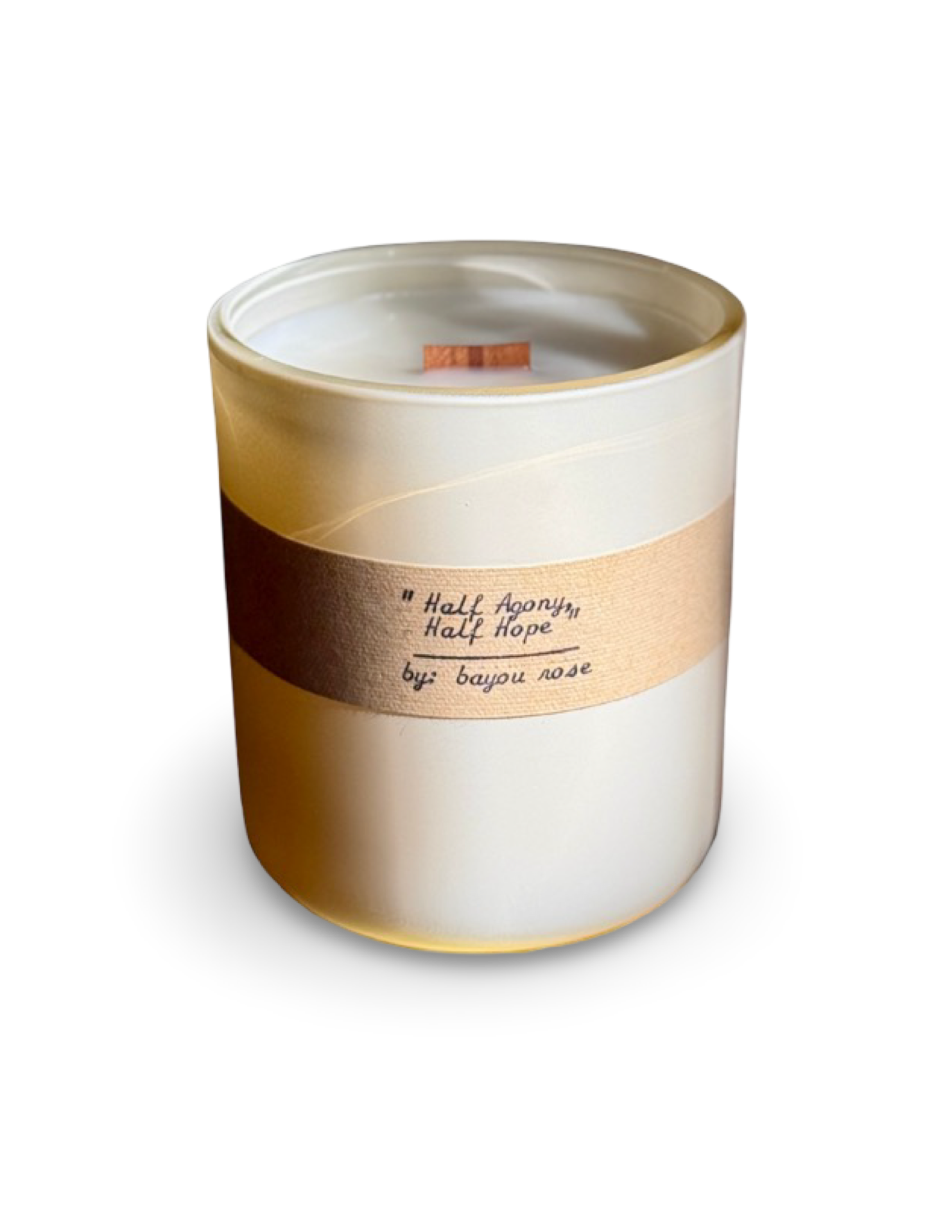 Half Agony Half Hope refillable candle by Bayou Rose on white background