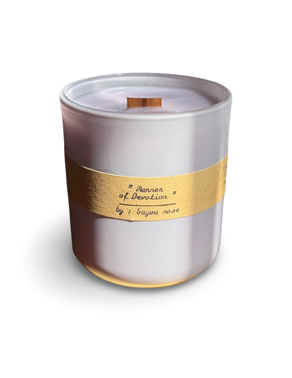 Manner of Devotion refillable candle by Bayou Rose on white background